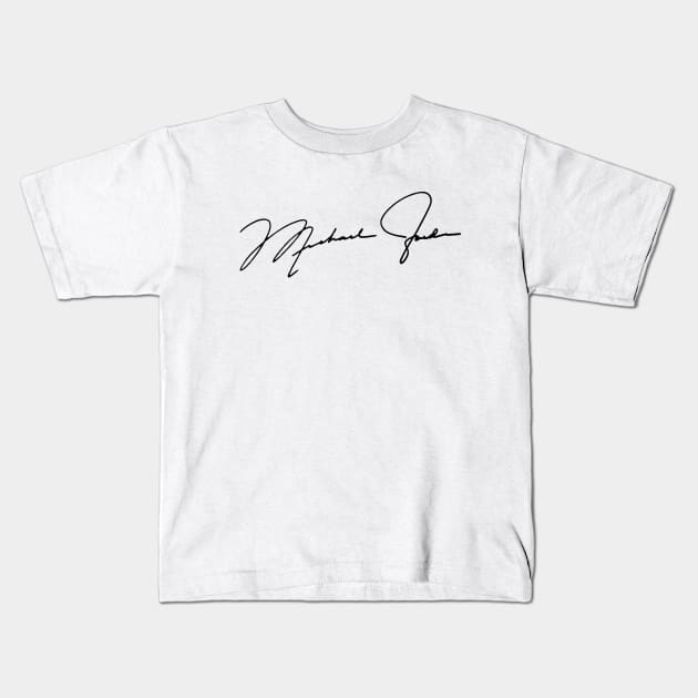 MJ - AUTOGRAPH Kids T-Shirt by Buff Geeks Art